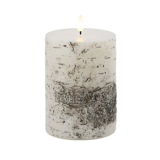FIA WICK Birch Design Pillar Candles, 2ct.